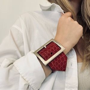 Authentic Vintage Dolce & Gabbana Leather Cuff Bracelet